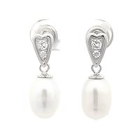 Orecchini Domar Gioielli Donna Orecchini perle argento 925 in Argento Cubic Zirconia EPB115431